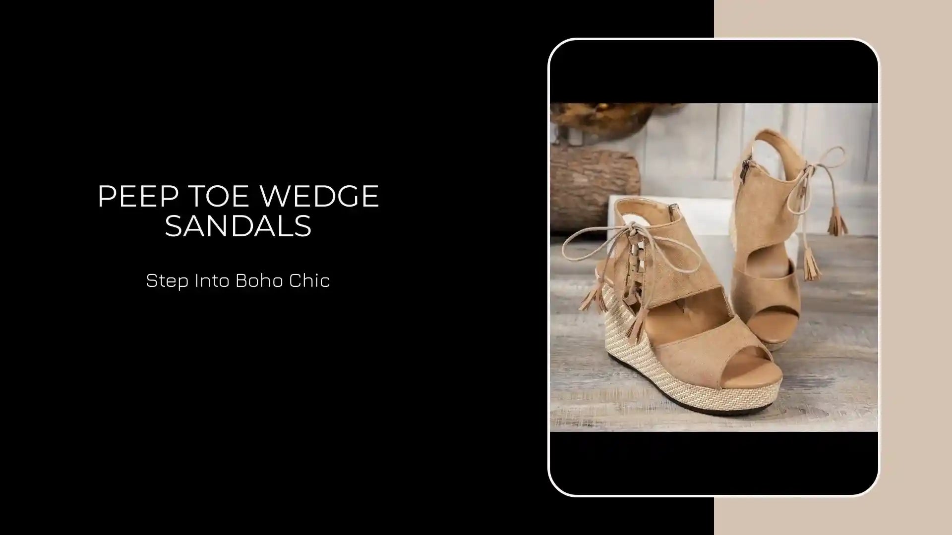 Peep Toe Wedge Sandals by@Outfy