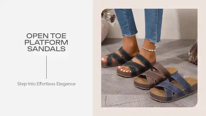 Open Toe Platform Sandals by@Outfy