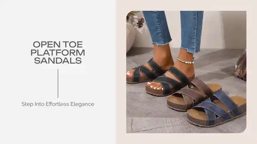 Open Toe Platform Sandals by@Outfy