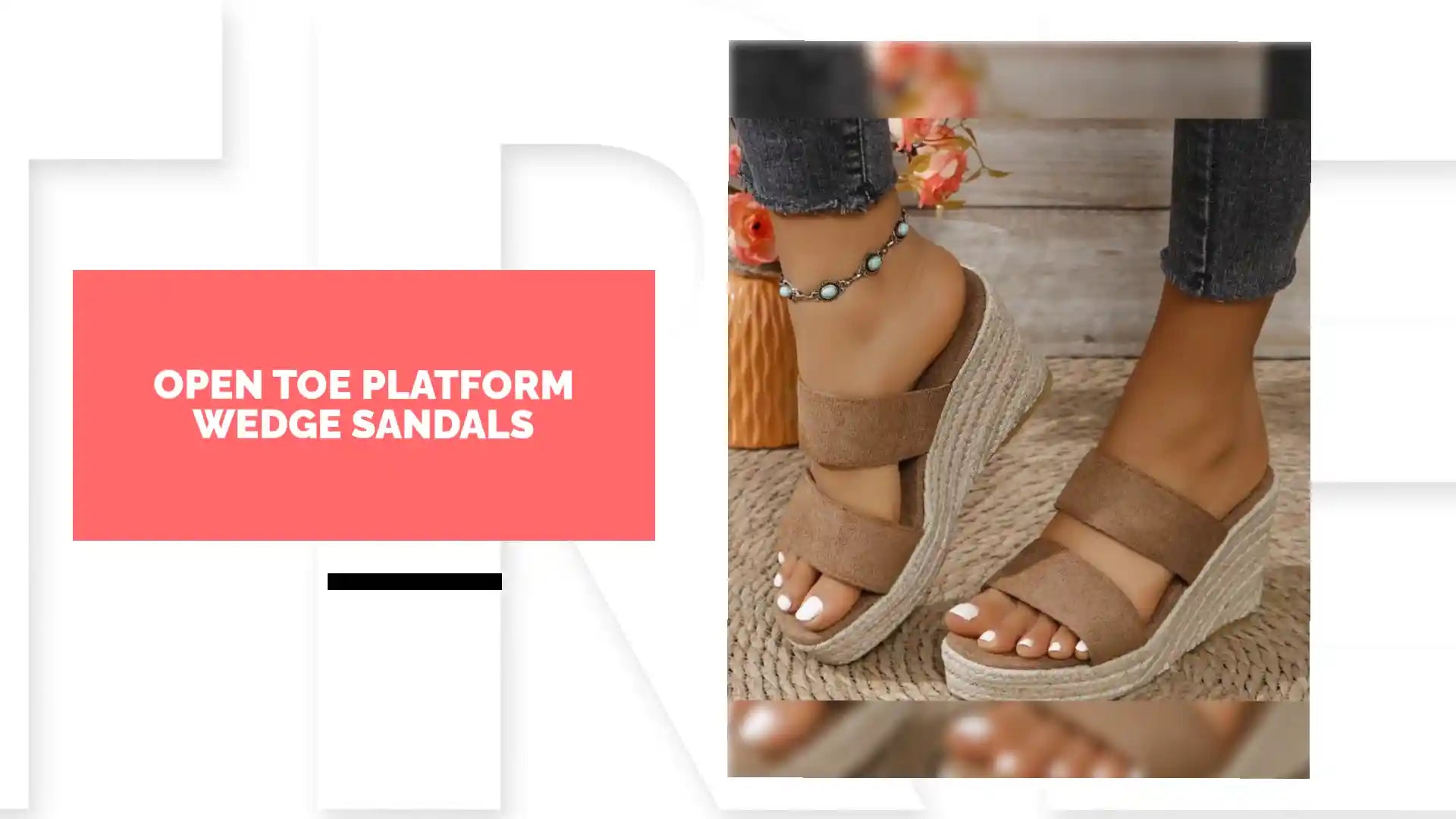 Open Toe Platform Wedge Sandals by@Outfy